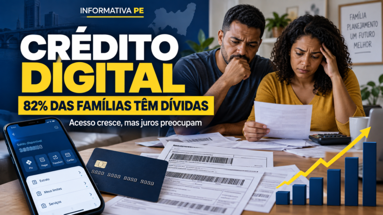 Crédito digital: 82% das famílias brasileiras têm dívidas