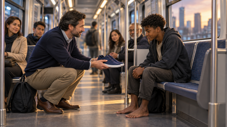 Gesto de solidariedade no metrô emociona 17 mil leitores