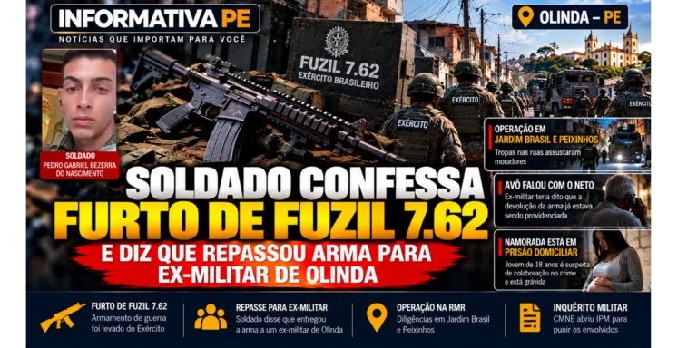 Fuzil do Exército é recuperado no Recife após 10 dias