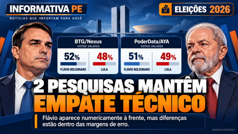 Lula e Flávio Bolsonaro: 2 pesquisas indicam empate técnico