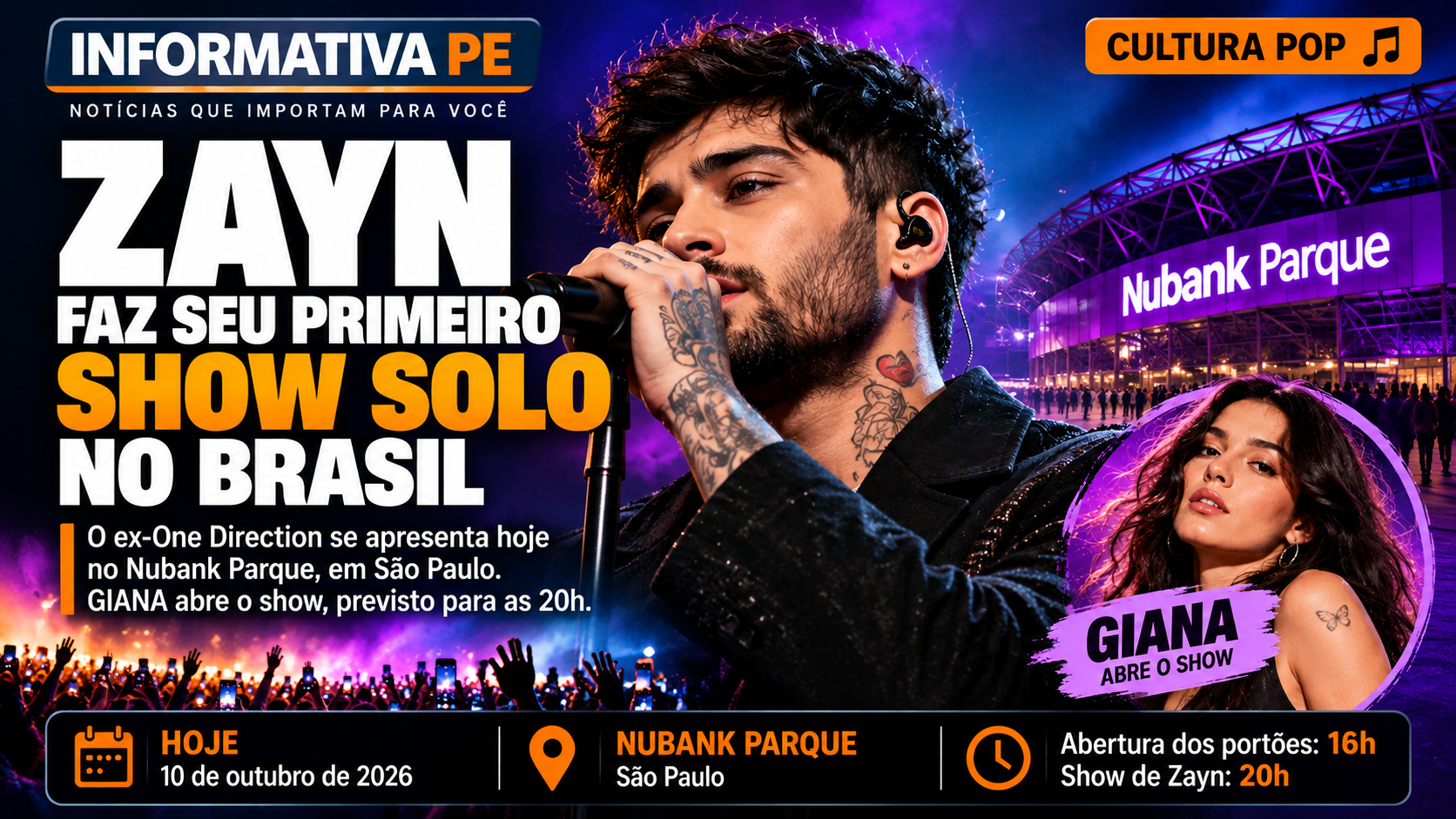 Zayn no Brasil faz primeiro show solo em São Paulo